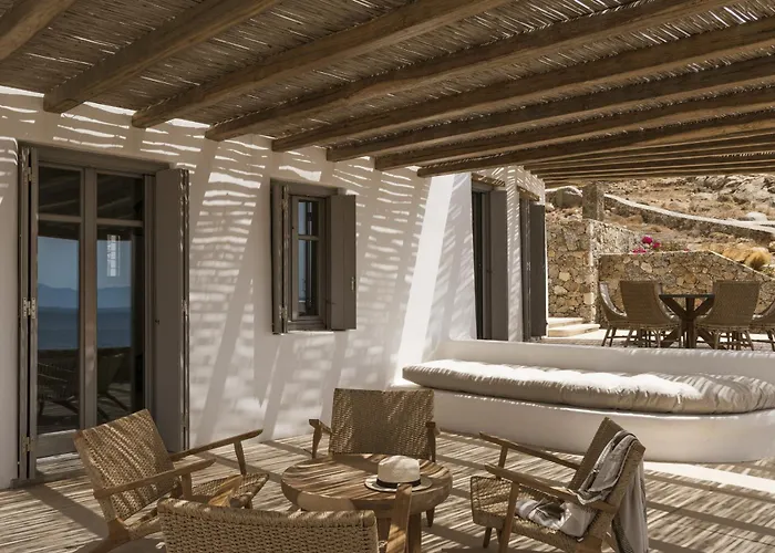 빌라 Seafront 9bdr Serenity In Mykonos 칼라파티스